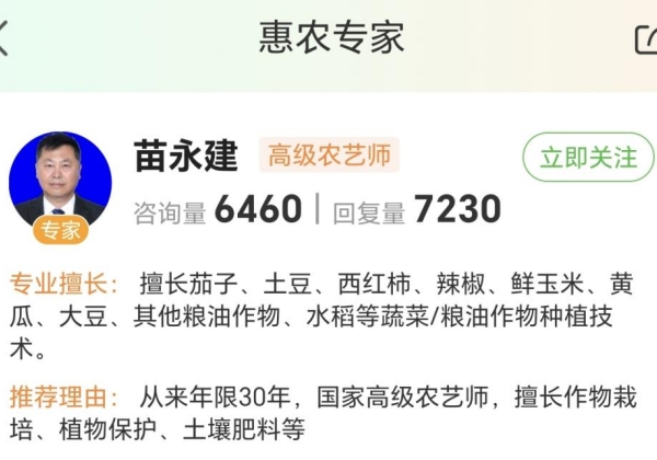 惠農(nóng)網(wǎng)農(nóng)技專家苗永建：傳技“多面手”，讓玉米平均單產(chǎn)達(dá)1.34萬(wàn)公斤/公頃